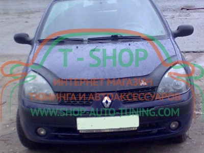 Мухобойка, дефлектор капота Renault Clio Symbol 2001-2008 (Vip Tuning)