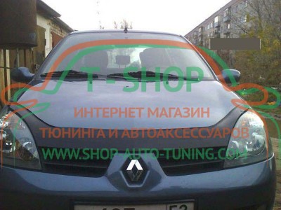 Мухобойка, дефлектор капота Renault Symbol 2008-2012 (Vip Tuning)