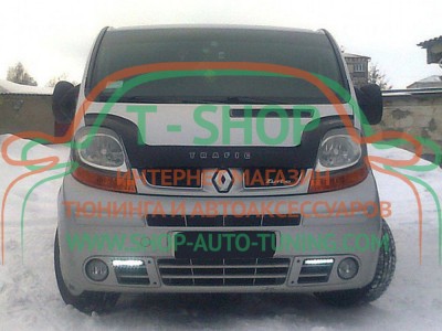 Мухобойка, дефлектор капота Renault Trafic 2001-2014 (Vip Tuning)