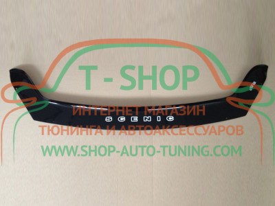 Мухобойка, дефлектор капота Renault Scenic 2003-2009 (Vip Tuning)