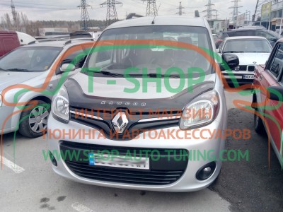 Мухобойка, дефлектор капота Renault Kangoo 2013- (Vip Tuning)