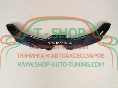 Мухобойка, дефлектор капота Renault Captur 2013- (Vip Tuning)