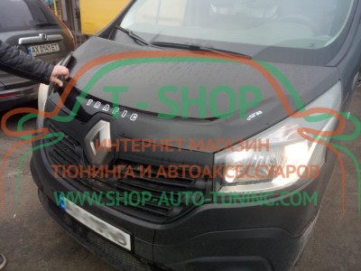 Мухобойка, дефлектор капота Renault Trafic 2014- (Vip Tuning)