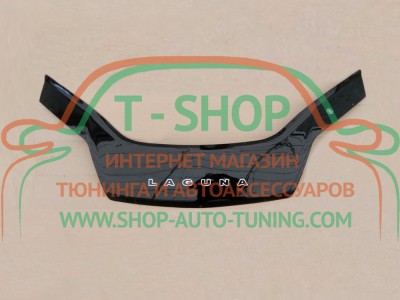 Мухобойка, дефлектор капота Renault Laguna 2007-2015 (Vip Tuning)