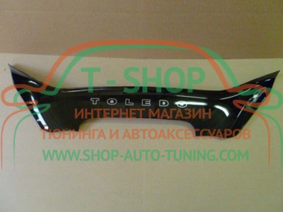 Мухобойка, дефлектор капота Seat Toledo 2004-2009 (Vip Tuning)