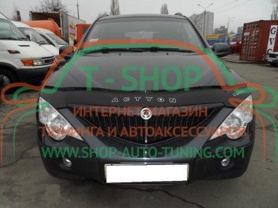 Мухобойка, дефлектор капота Ssang Yong Actyon 2006-2011 (Vip Tuning)