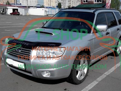 Мухобойка, дефлектор капота Subaru Forester 2005-2008 (Vip Tuning)