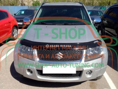 Мухобойка, дефлектор капота Suzuki Grand Vitara 2005- (Vip Tuning)