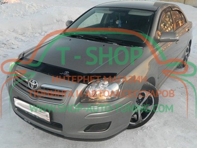 Мухобойка, дефлектор капота Toyota Avensis 2003-2008 (Vip Tuning)
