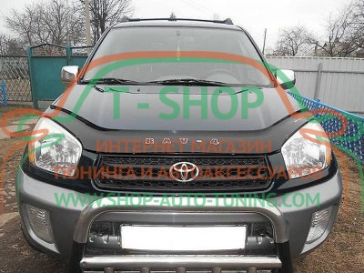 Мухобойка, дефлектор капота Toyota Rav-4 2000-2006  (Vip Tuning)