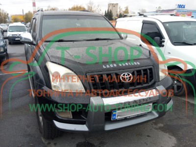 Мухобойка, дефлектор капота Toyota Land Cruiser Pradо 120 2003-2009  (Vip Tuning)