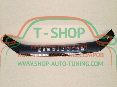 Мухобойка, дефлектор капота Toyota Highlander 2010-2013 (Vip Tuning)