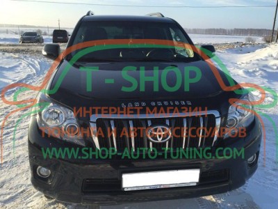 Мухобойка, дефлектор капота Toyota Land Cruiser Pradо 150 2009-2013 До рестайлинга (Vip Tuning)