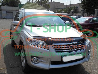 Мухобойка, дефлектор капота Toyota Rav-4 2009-2013 (Vip Tuning)