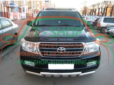 Мухобойка, дефлектор капота Toyota Land Cruiser 200 2007-2012 (Vip Tuning)