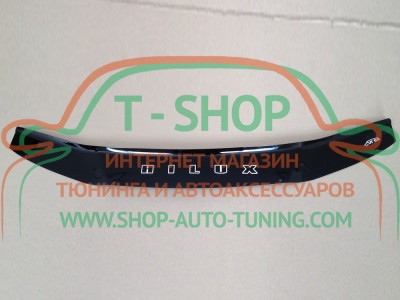 Мухобойка, дефлектор капота Toyota Hilux 2011-2014 (Vip Tuning)