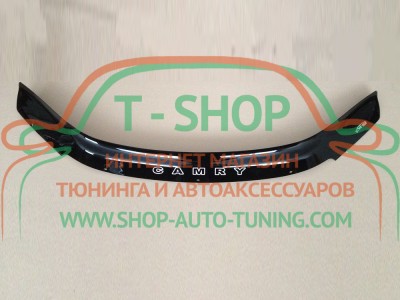 Мухобойка, дефлектор капота Toyota Camry V55 2014-2017 (Vip Tuning)