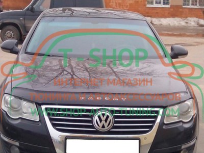 Мухобойка, дефлектор капота Volkswagen Passat B6 2005-2010 (Vip Tuning)