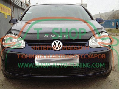 Мухобойка, дефлектор капота Volkswagen Golf 5 2003-2008 (Vip Tuning)