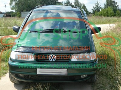 Мухобойка, дефлектор капота Volkswagen Sharan 1995-2000 (Vip Tuning)