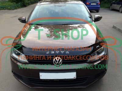 Мухобойка, дефлектор капота Volkswagen Jetta 6 2010- Америка, Европа (Vip Tuning)