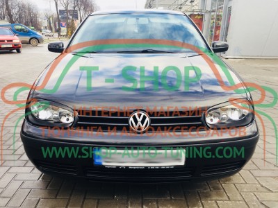 Реснички на фары Volkswagen Golf 4 1997-2003 (стеклопластик, под покраску)