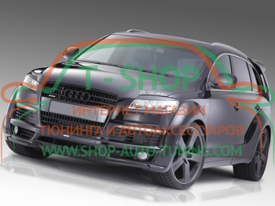 Реснички на фары Audi Q7 05-15 (стеклопластик, под покраску)