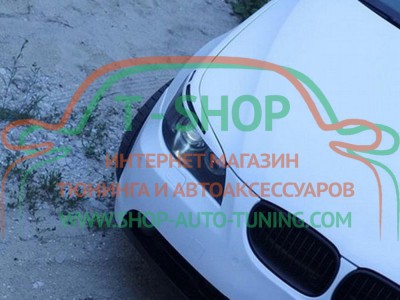 Реснички на фары BMW 5 E60 (стеклопластик, под покраску)