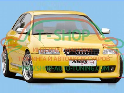Реснички на фары Audi A3 8L 96-03 (стеклопластик, под покраску)