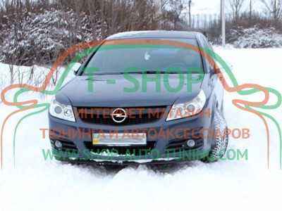 Реснички на фары Opel Vectra C (стеклопластик, под покраску)