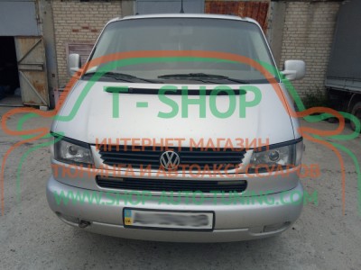 Реснички на фары Volkswagen Transporter T4+ Caravelle 98-03 (стеклопластик, под покраску)