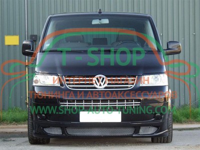 Реснички на фары Volkswagen Transporter T5 03-10 (стеклопластик, под покраску)