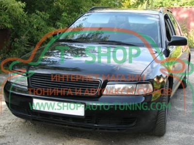 Реснички на фары Audi A4 B5 94-01 (стеклопластик, под покраску)