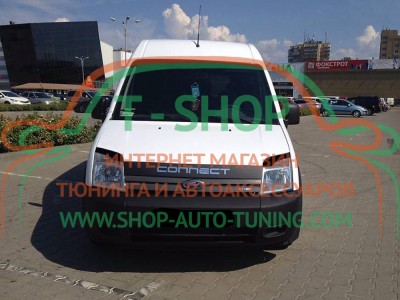 Реснички на фары Ford Connect 01-13 (стеклопластик, под покраску)