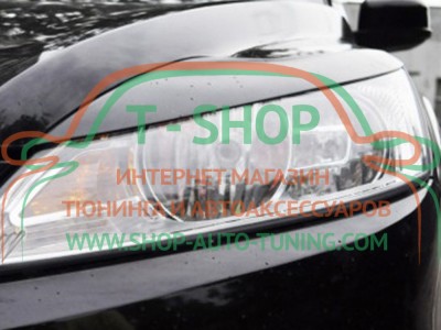 Реснички на фары Ford Focus 08-11 (стеклопластик, под покраску)