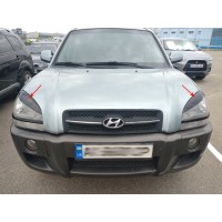 Реснички на фары Hyundai Tucson 04-14 Верхние