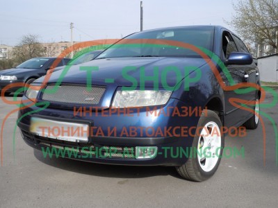 Реснички на фары Skoda Fabia 99-07 (стеклопластик, под покраску)