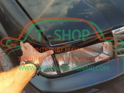 Реснички на фары Toyota Land Cruiser 100 98-07 (стеклопластик, под покраску)