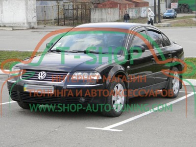 Реснички на фары Volkswagen Passat B5 00-05 (стеклопластик, под покраску)